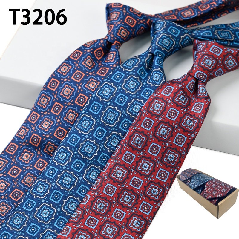 Best seller high quality 7.5cm gravata masculina adultos 3Pcs printing business necktie corbatas mens tie set