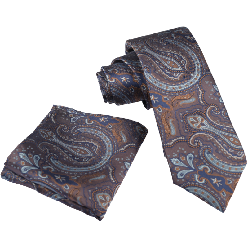 100% Micro Fibre Polyester Woven Men's Tie with Pocket Square Gravata Polyester Neck Tie For Business