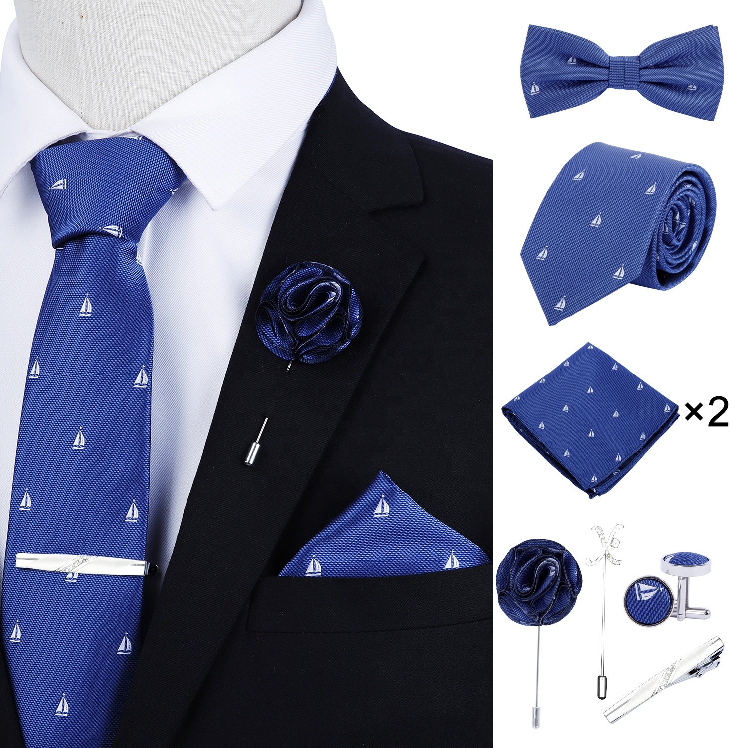 Custom Wholesale High Quality Cheap Price Polyester Tie Bowtie Gift Set Business Neckties