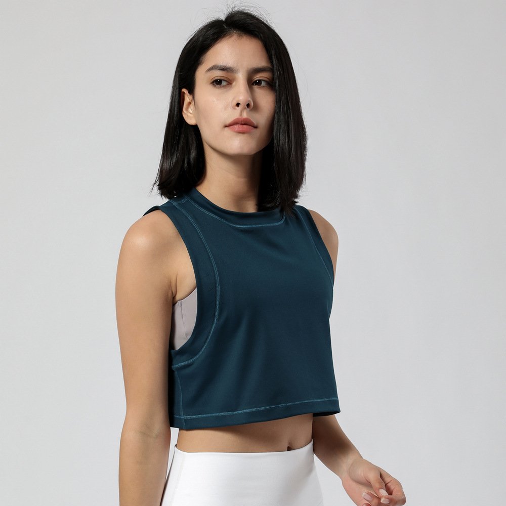 Fitness yoga wear tank top training jogging gym wear workout black tie dye yoga tank top women