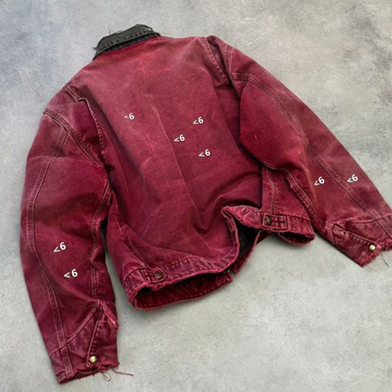 DiZNEW jacket Streetwear Custom logo Men's oversized Fashion Acid washed zip up Jeans jacket