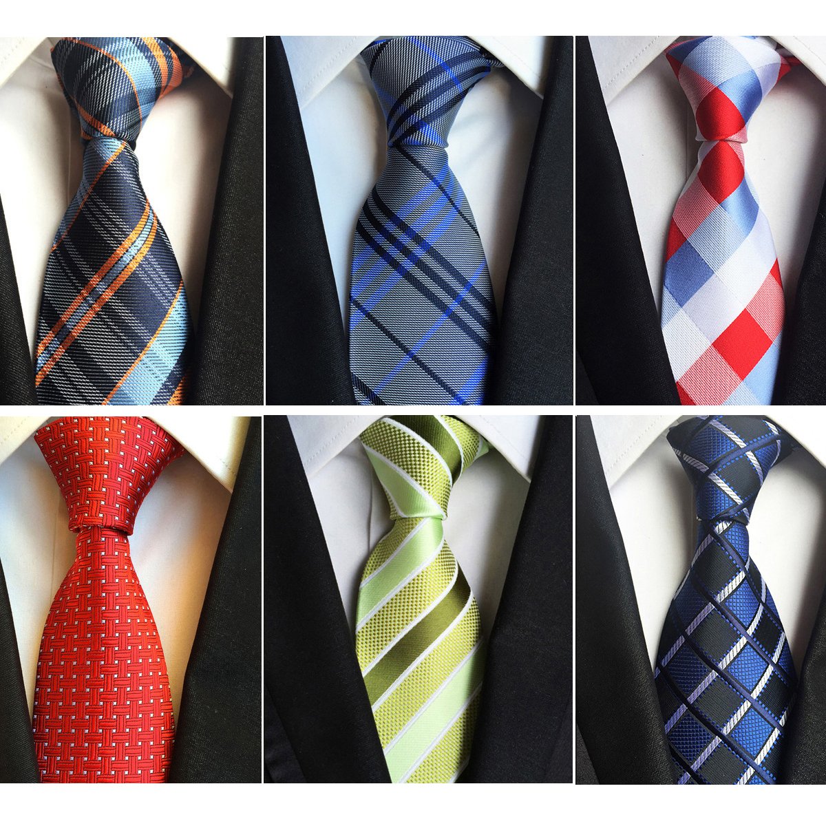 Classic Necktie Silk Men's Ties Neck Ties 3.15'' Plaid Striped Ties for Formal Business Luxury Wedding Party Neckties Gravatas