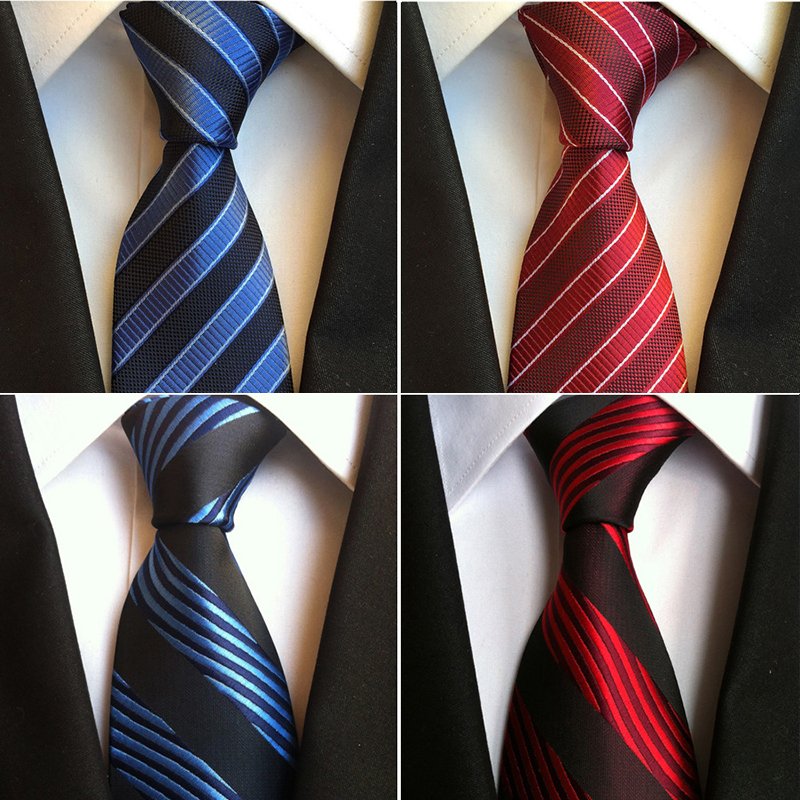 Classic Necktie Silk Men's Ties Neck Ties 3.15'' Plaid Striped Ties for Formal Business Luxury Wedding Party Neckties Gravatas