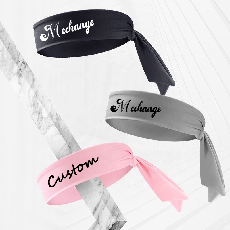 Tie Designer headbands Custom logo elastic breathable colorful Sweatband sports headband