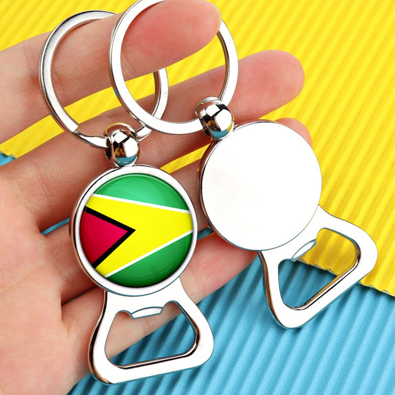 80 Models Caribbean Guyana Flag Map Tie Clip Lapel Pin Ring Brooch Cuff Link Necklace Bracelet Earrings Key Chain Jewelry Set