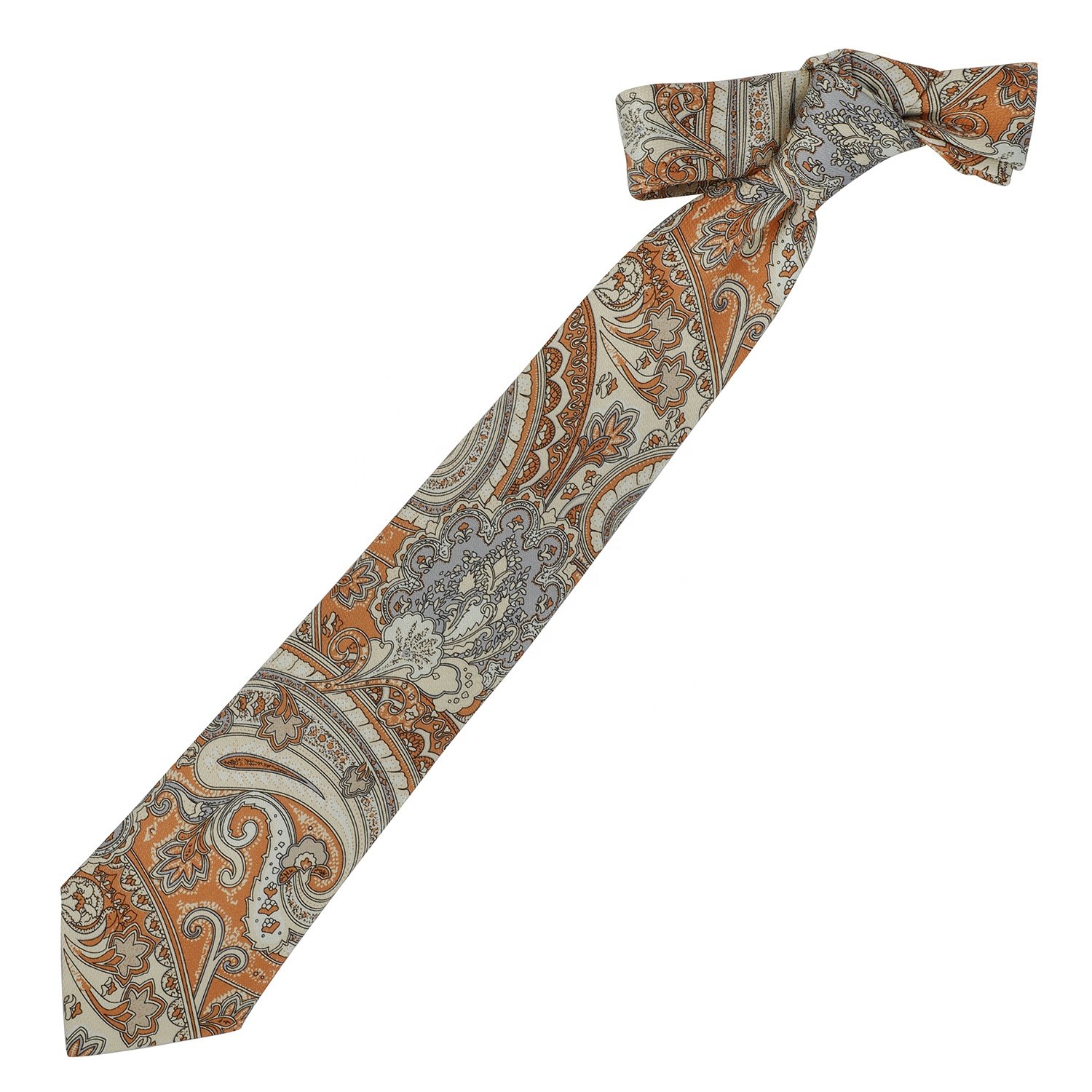 Custom Vibrant Manufacturers Light Yellow Necktie High Quality Silk Screen Printing Floral Ties for Men