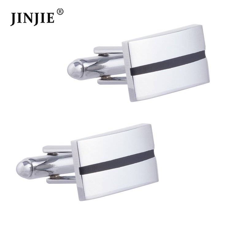 Wholesale mixed stock brushed silver blank square cufflinks for men shirts