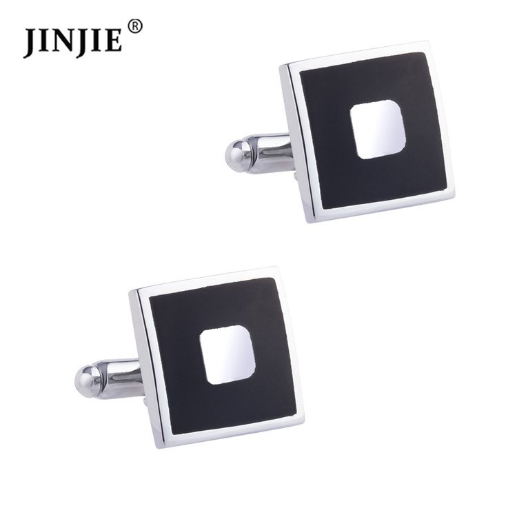 Wholesale mixed stock brushed silver blank square cufflinks for men shirts