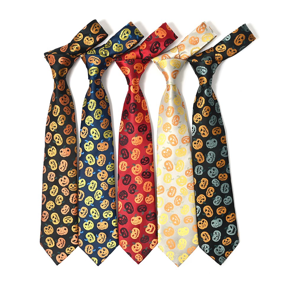Yili Funny Mens Tie Holiday Season Party Gifts Neckties for Halloween Thanksgiving Christmas