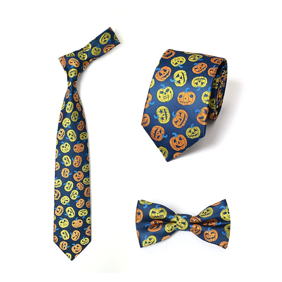 Yili Funny Mens Tie Holiday Season Party Gifts Neckties for Halloween Thanksgiving Christmas