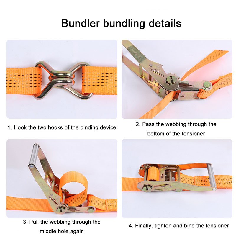 Hot Selling 2" 50mm 2T heavy duty cargo control belt lashing fastening cargo strap down tie down strap