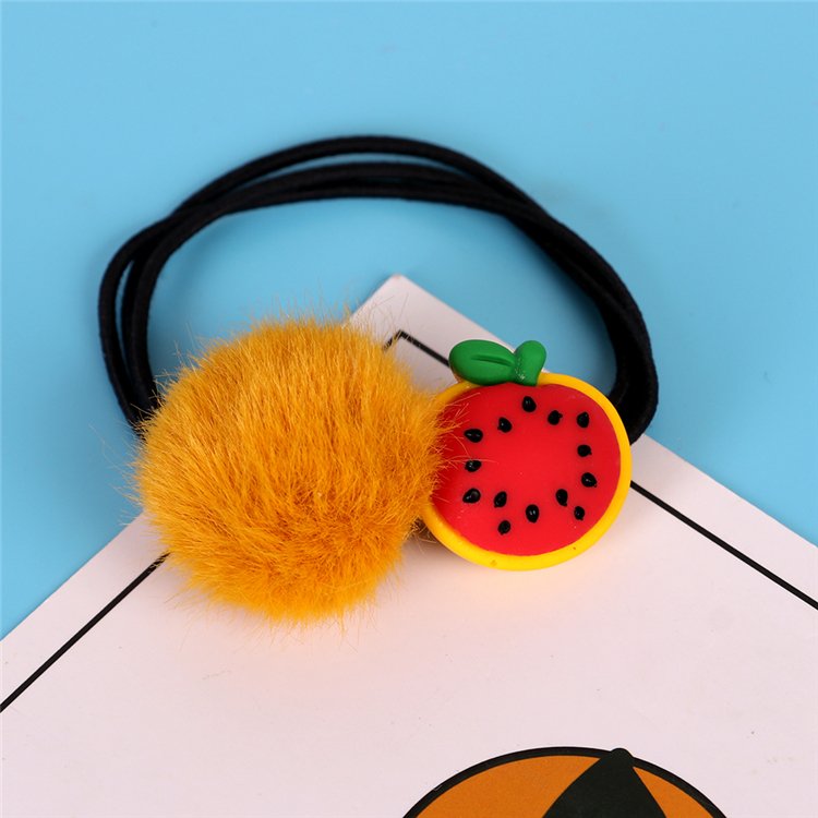 Yifan Wholesale Custom Fashion Cute Girls Elastic Colorful Balls Decorative Scrunchies Hair Ties