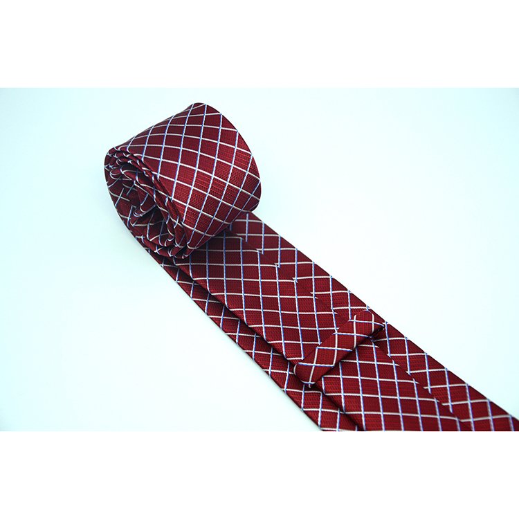 2021 Hot sale the most popular Cheap red plaid tie check necktie polyester tie