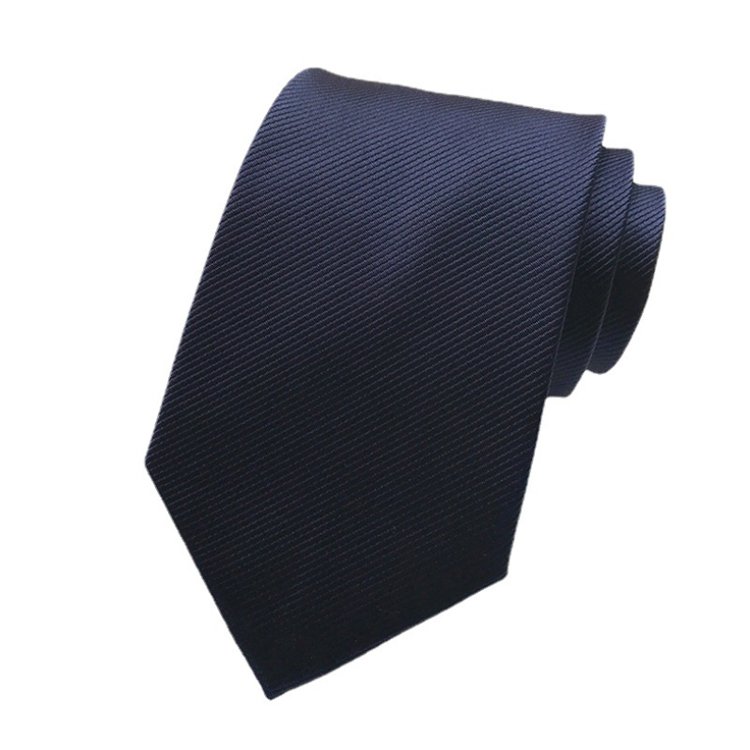 Classic Ties for Men Italian Solid Fine Twill Corbatas De Hombre Polyester Woven Custom Neckties Men