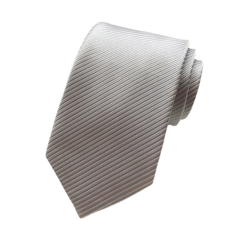 Classic Ties for Men Italian Solid Fine Twill Corbatas De Hombre Polyester Woven Custom Neckties Men