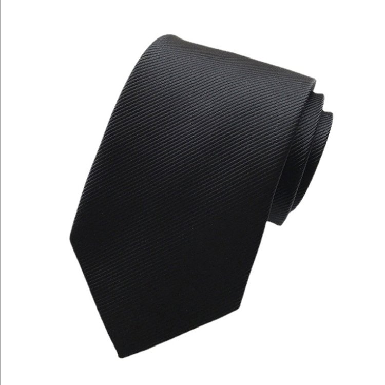 Classic Ties for Men Italian Solid Fine Twill Corbatas De Hombre Polyester Woven Custom Neckties Men