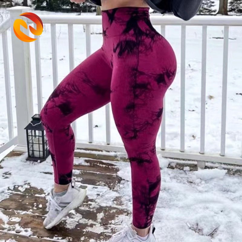 Fitness Yoga Wear Tie Dye Sportswear Seamless Yoga Set Workout Gym Set Women Clothing