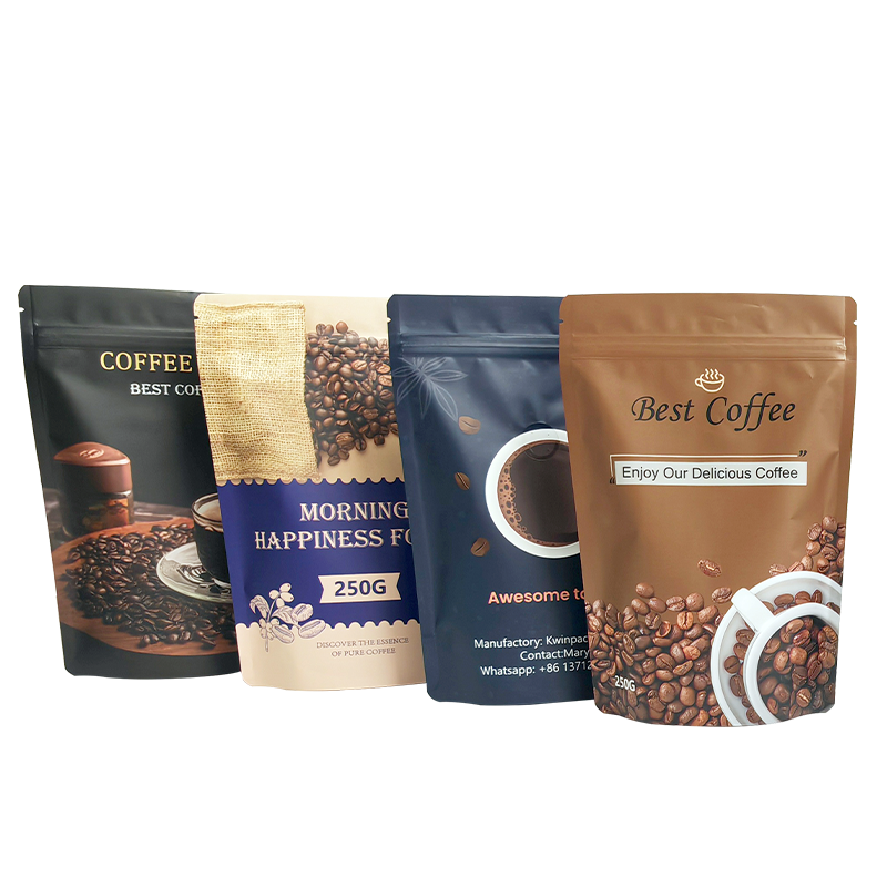 Custom bags Self-Sealing Coffee Stand Up Pouch Packaging Bag Coffee Food Packaging protein powder bags