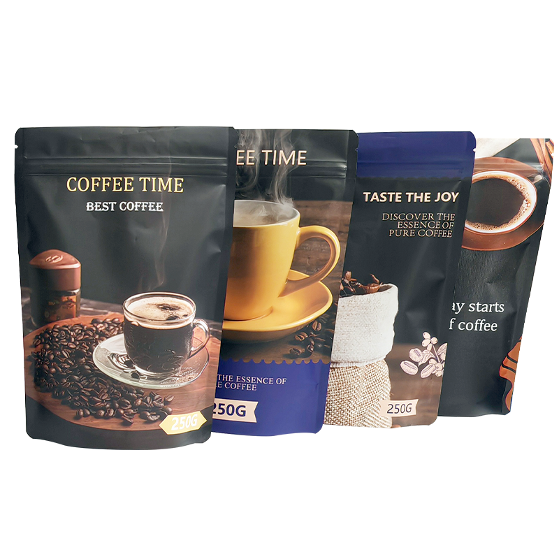 Custom bags Self-Sealing Coffee Stand Up Pouch Packaging Bag Coffee Food Packaging protein powder bags