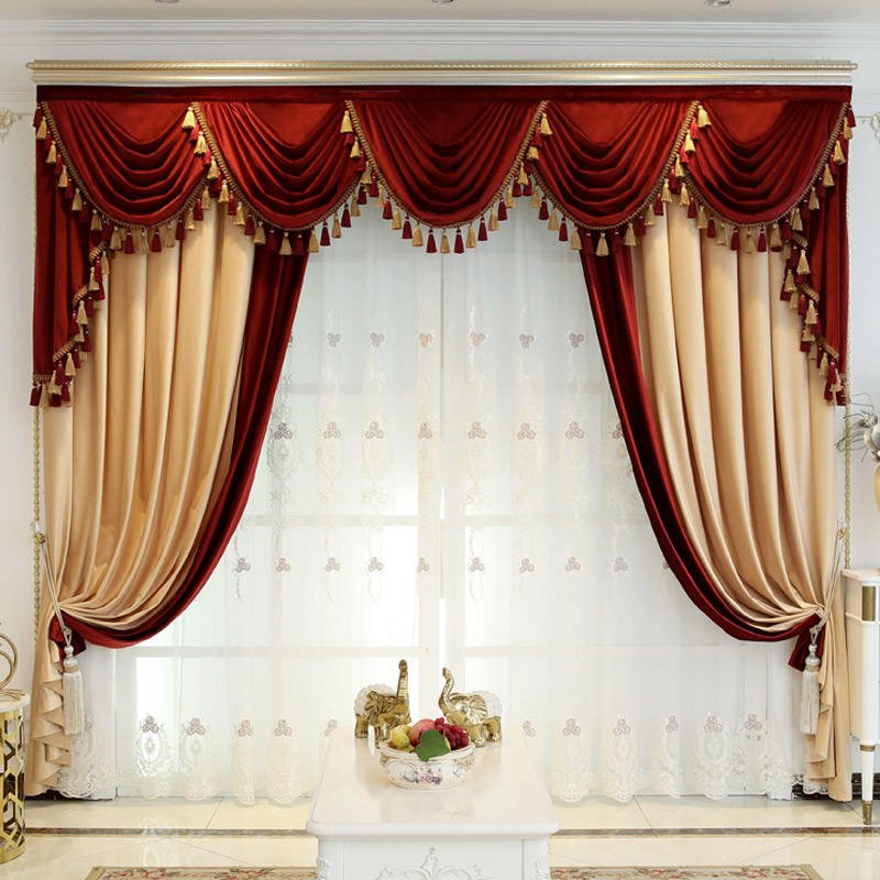 Luxury style embroidered, blackout embroidery window sheer simple modern style for the living room/