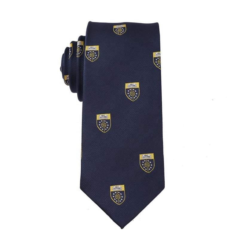 Logo Tie, Preppy Style LOGO Badge Tie, Cos Christmas Festival JK Tie, OEM Jacquard College School Polyester Tie, Custom Ties