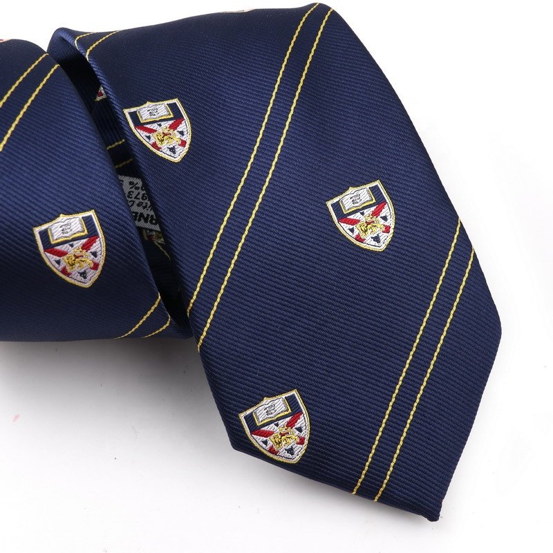 Logo Tie, Preppy Style LOGO Badge Tie, Cos Christmas Festival JK Tie, OEM Jacquard College School Polyester Tie, Custom Ties