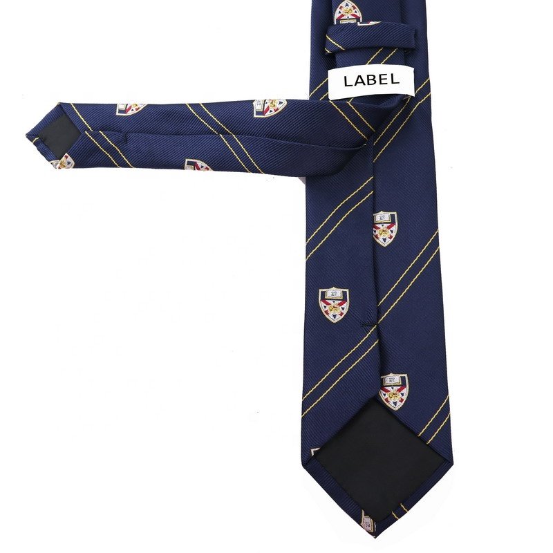 Logo Tie, Preppy Style LOGO Badge Tie, Cos Christmas Festival JK Tie, OEM Jacquard College School Polyester Tie, Custom Ties