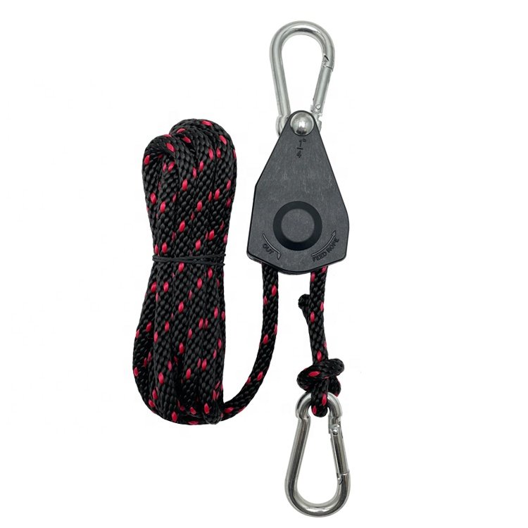 Carabiner Hook 1/4" Rope Lock Tie Down Boat Hanger Rope Ratchets Heavy Duty for Boat