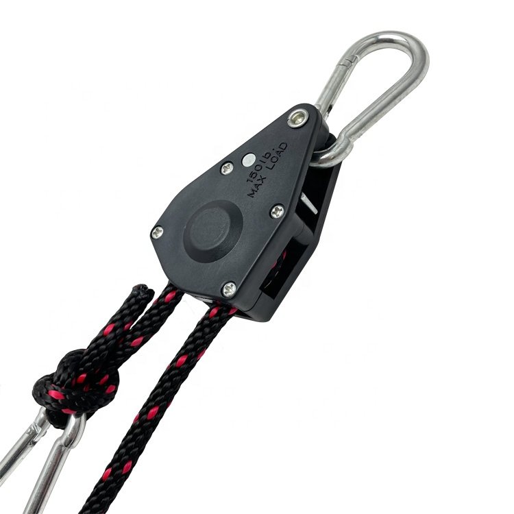 Carabiner Hook 1/4" Rope Lock Tie Down Boat Hanger Rope Ratchets Heavy Duty for Boat