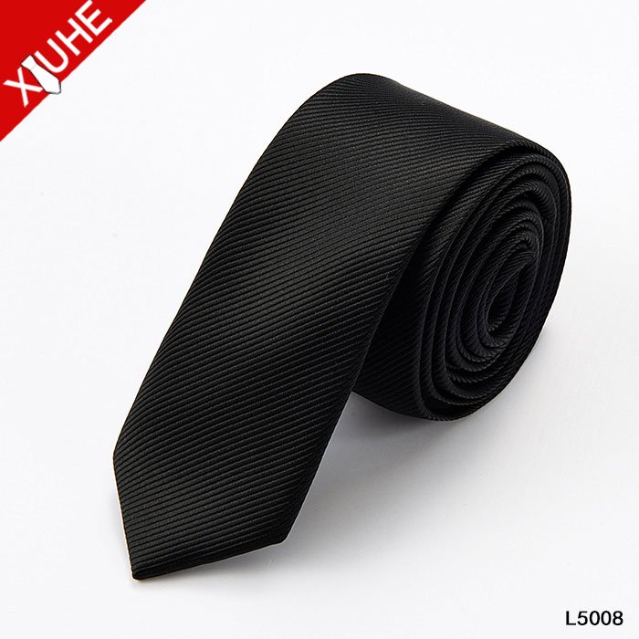 China Supplier Neckwear Wholesale Lower MOQ Cheap 100% Polyester 5CM Skinny Ties For Men