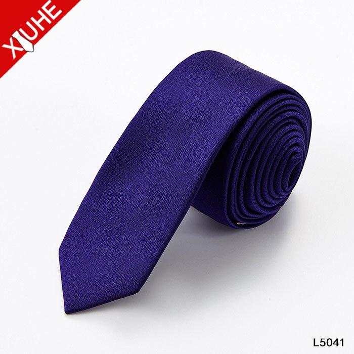 China Supplier Neckwear Wholesale Lower MOQ Cheap 100% Polyester 5CM Skinny Ties For Men