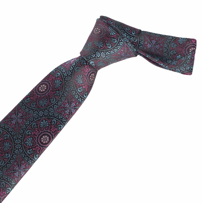 100% Silk Wholesale Flower Ties High Quality Italian Factory Jacquard Fabric Neckties For Men Custom Logo Ties