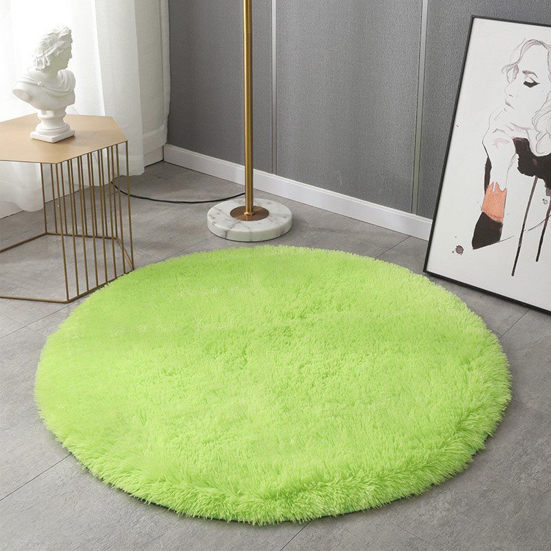 Wholesale Thick Tie-Dyed Silk Wool Carpet Long Pile Rug Coffee Table Bedside Hanging Basket Rattan Chair Cushion Area Rugs Sets