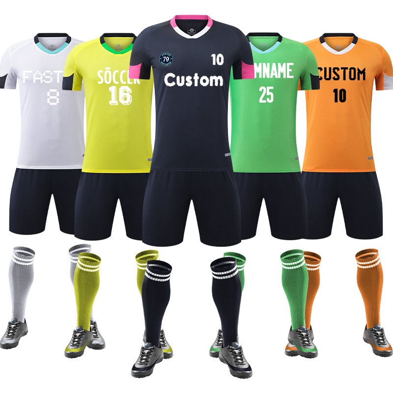 High Quality Polyester Custom Made Football Shirts Soccer Jersey Team Set Uniform Customized Soccer Jersey