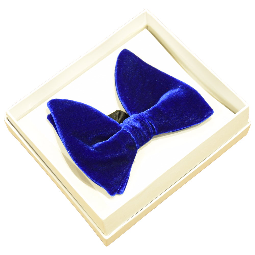 Fashion custom suit double sided groom men silk velvet bow ties with box packaging