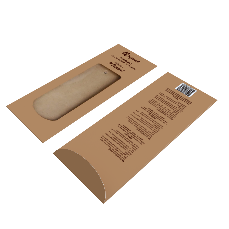 Custom Brown Packaging Silk Tie Necktie Envelope Boxes With PVC Window Shawls Kraft Paper Box