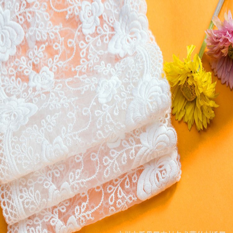 White Cotton Lace Fabric For Wedding Guipure Lace Fabric For Tie-dye