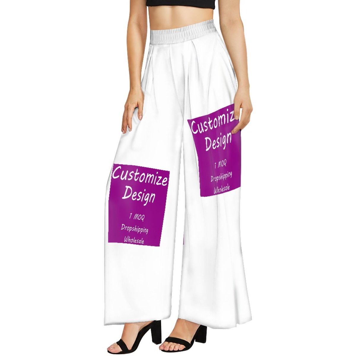 Polynesian Style Culottes De Femmes Women Easy Pants Custom Hawaii Puakenikeni Flower Chiffon Pants Femmes Wide Leg Pants Women