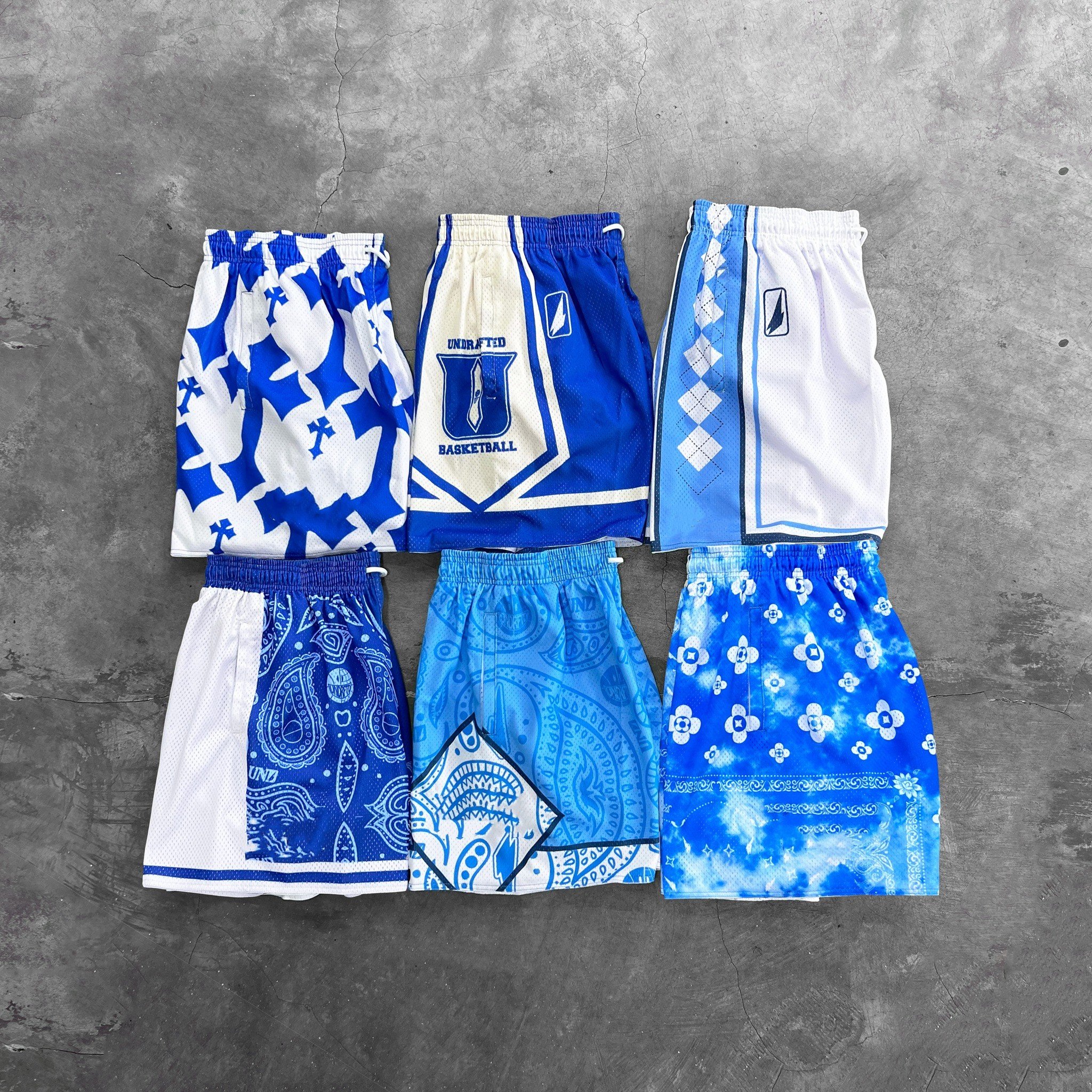 OEM Fashion Style Basketball Mesh Shorts Unisex Breathable 100% Polyester Heat-transfer Printed Blank Mesh Shorts