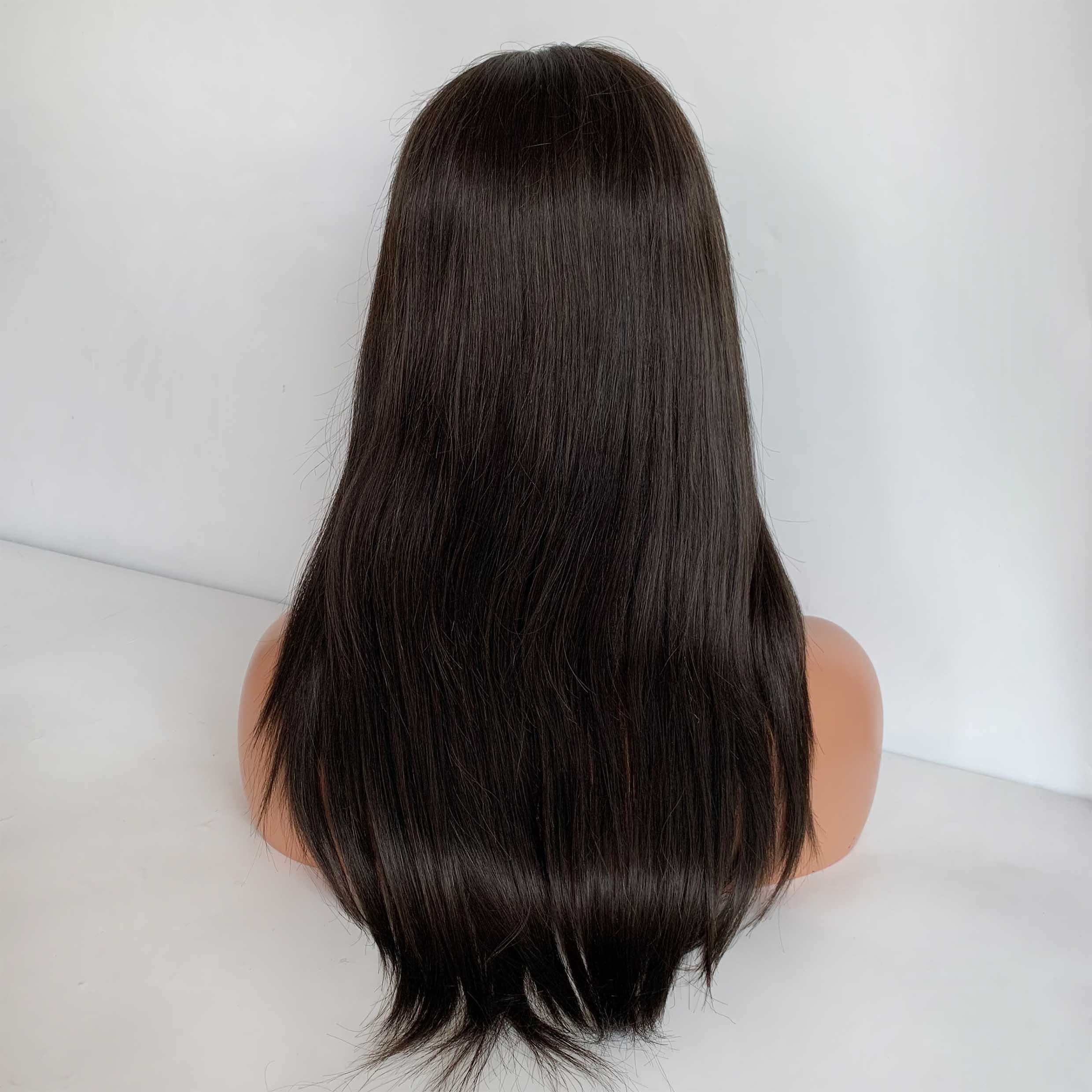 Fasimei New Design Natural Color Human Hair Euro Lace Mono Medical Wig Lace Wig For Cancer And Alopecia Patients Silk Top Wig