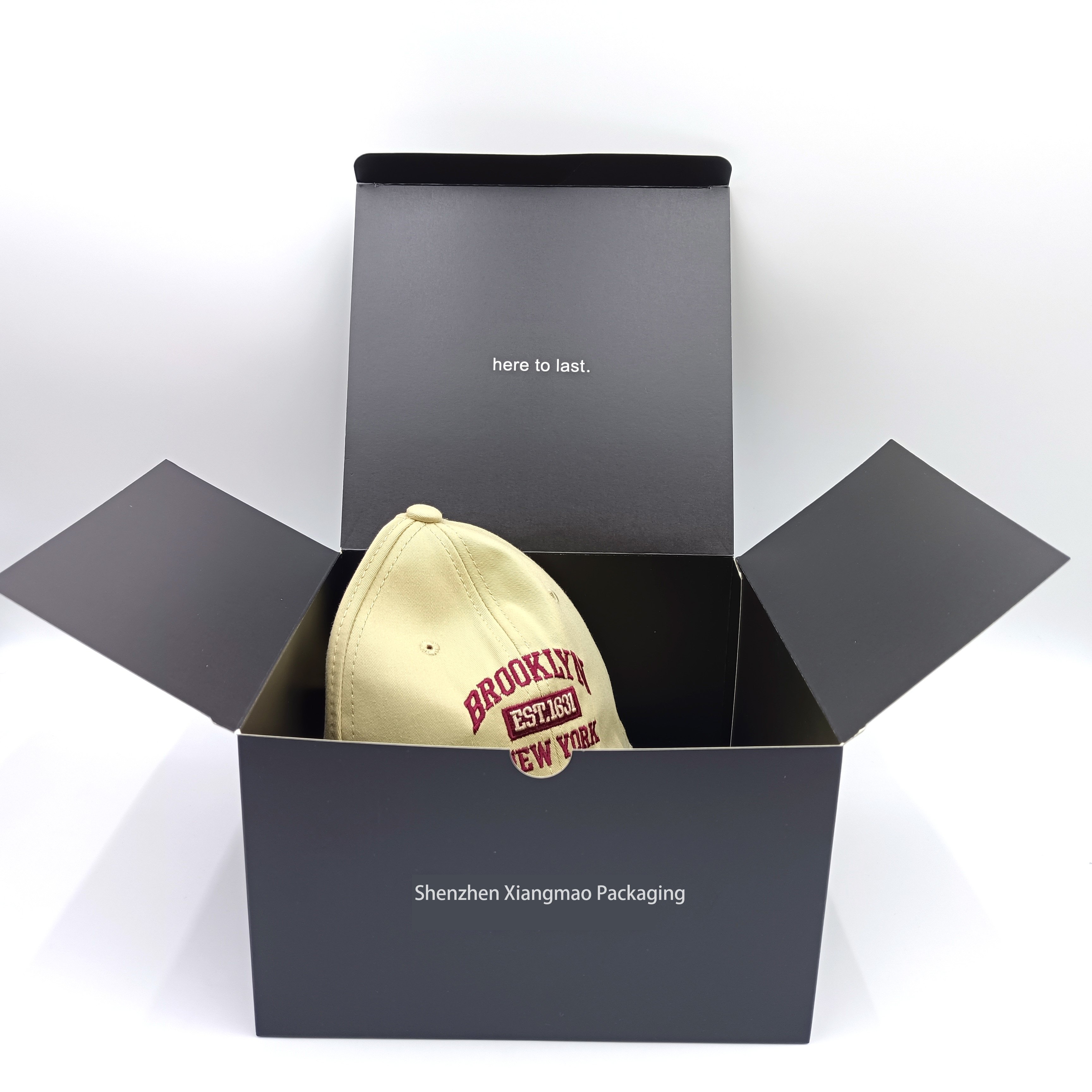 Biodegradable Colored Flat Baseball Cap Corrugated Mailer Paper Boxes For Cardboard Packaging
