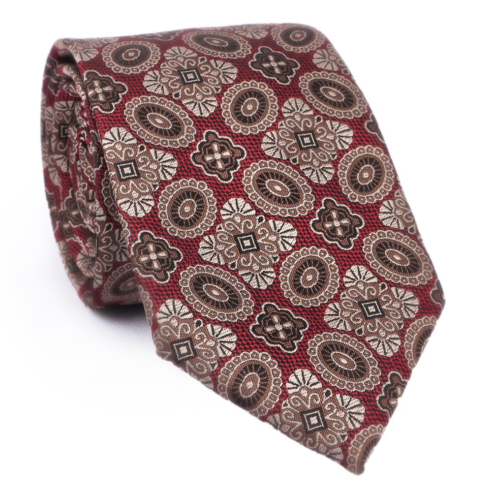 Tie men vintage dark red British 8CM senior sense formal professional business stripes wedding groom wedding