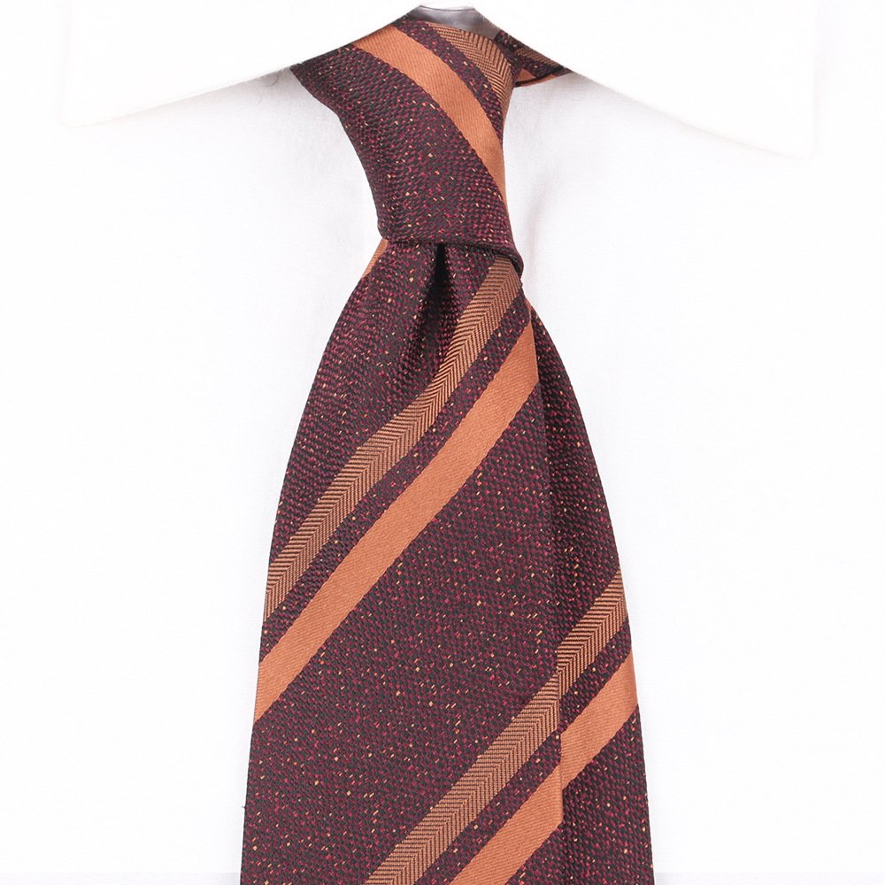 Tie men vintage dark red British 8CM senior sense formal professional business stripes wedding groom wedding
