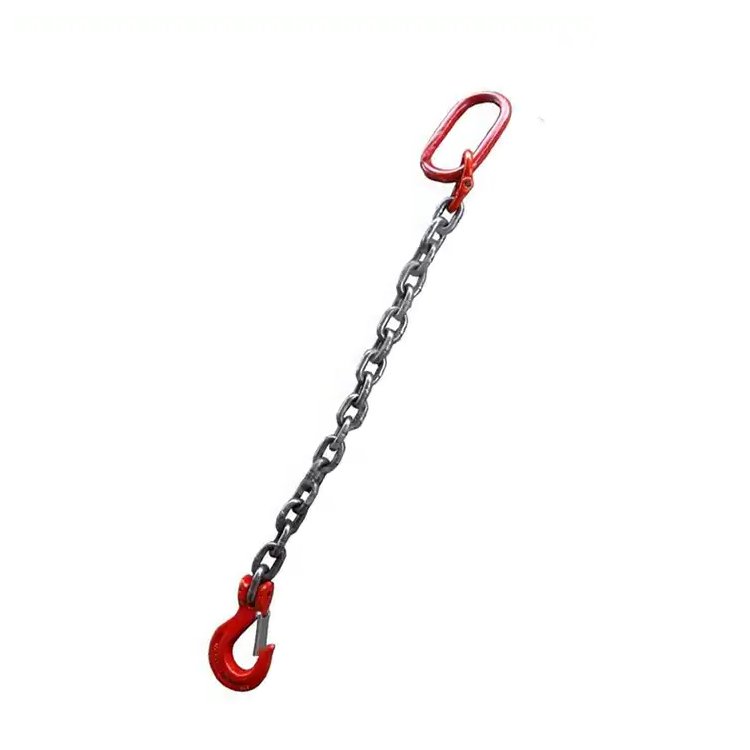Crane G80 Lifting Chain Black Oxide Tie Down Chain with Welding Hooks Standard Chain Alloy Steel Wala Juta Black Colour Grade80