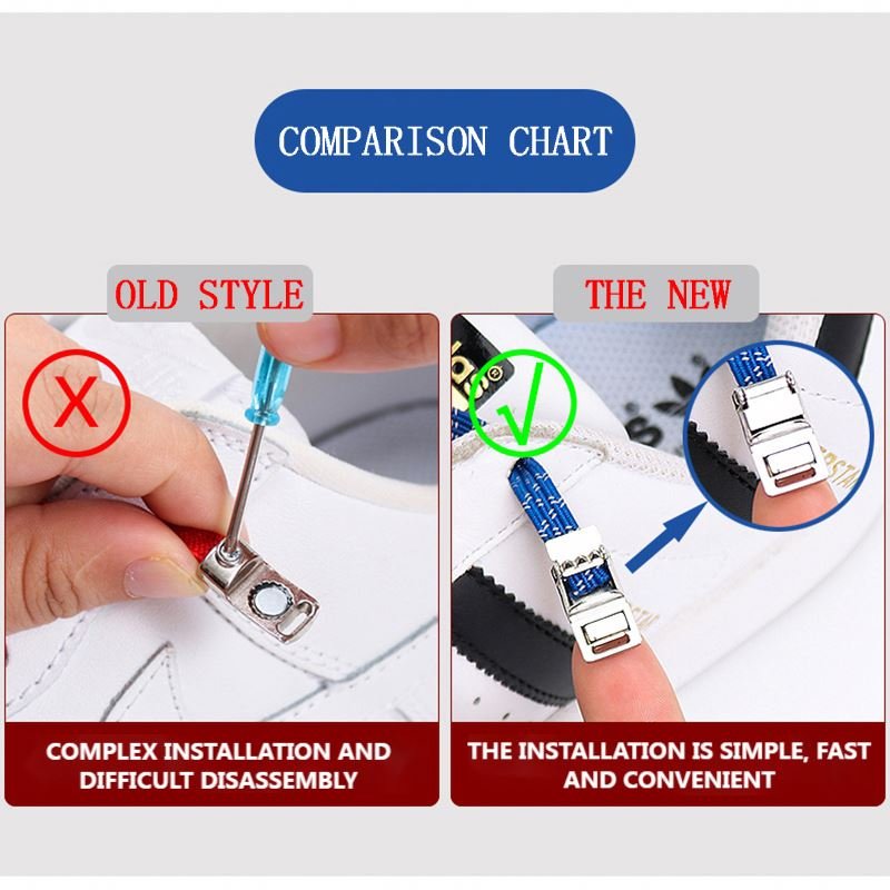 Elastic Reflective Flat Lazy Laces Colorful Quick Magnetic Locking No Tie Shoelaces Kids Adult Unisex Sneakers Laces