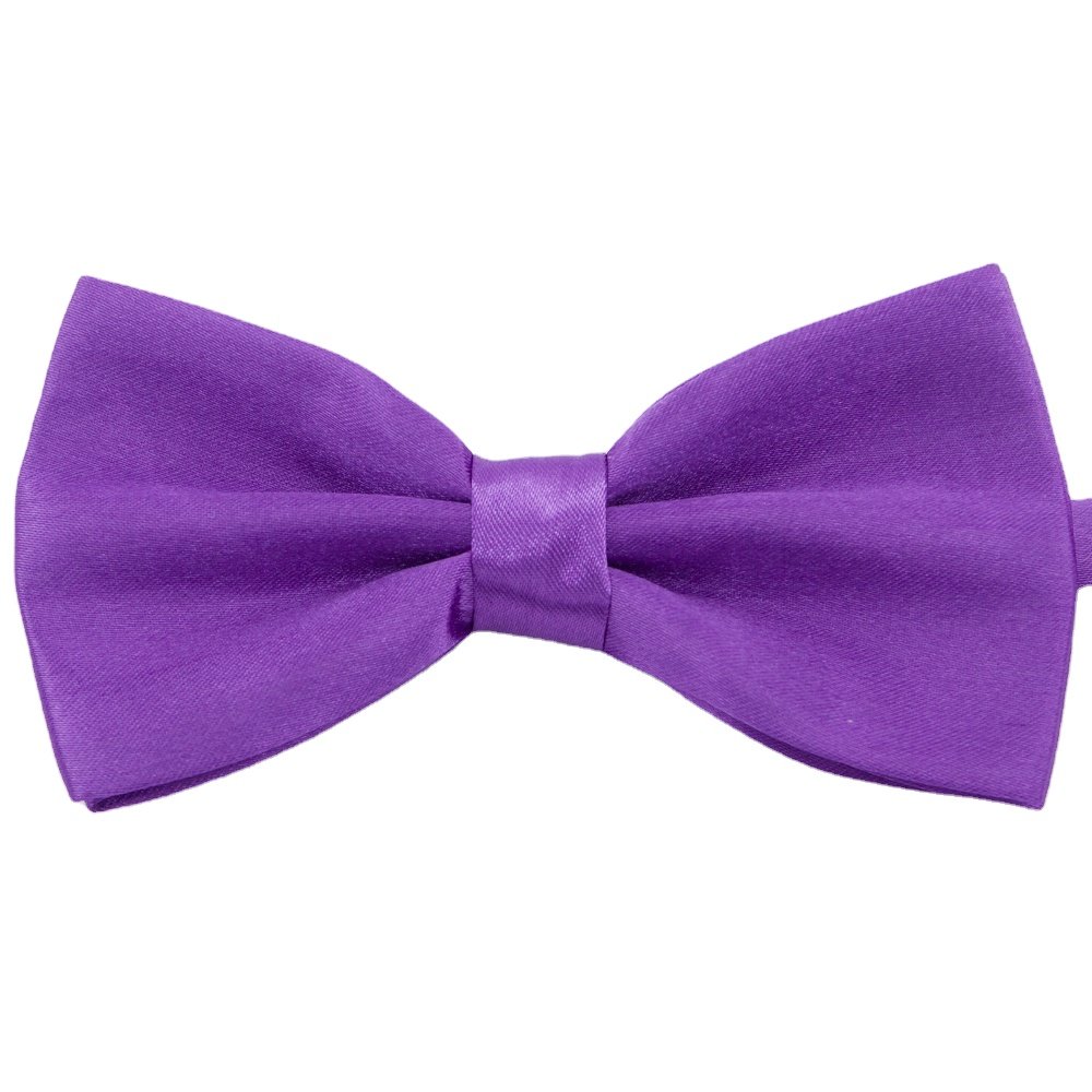 RunLin Handmade Customized Elastic Solid Satin Ribbon Silk Woven Jacquard Fabric Bow Ties for Men