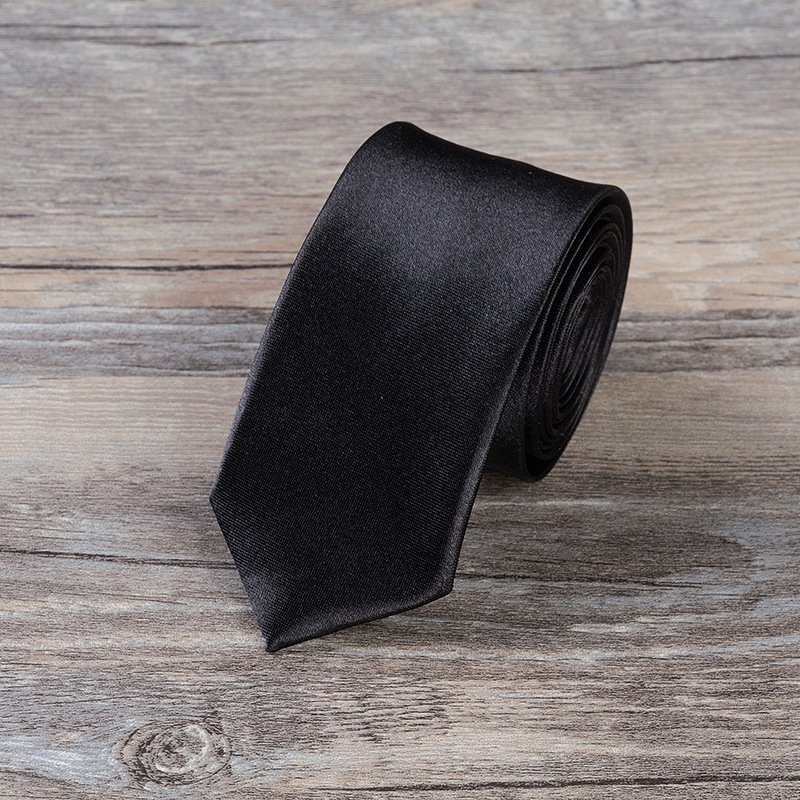 Best Selling Wholesale Pure Color Ties Men Custom Classic Satin Jacquar Plain Slim Polyester Woven Solid Color Necktie