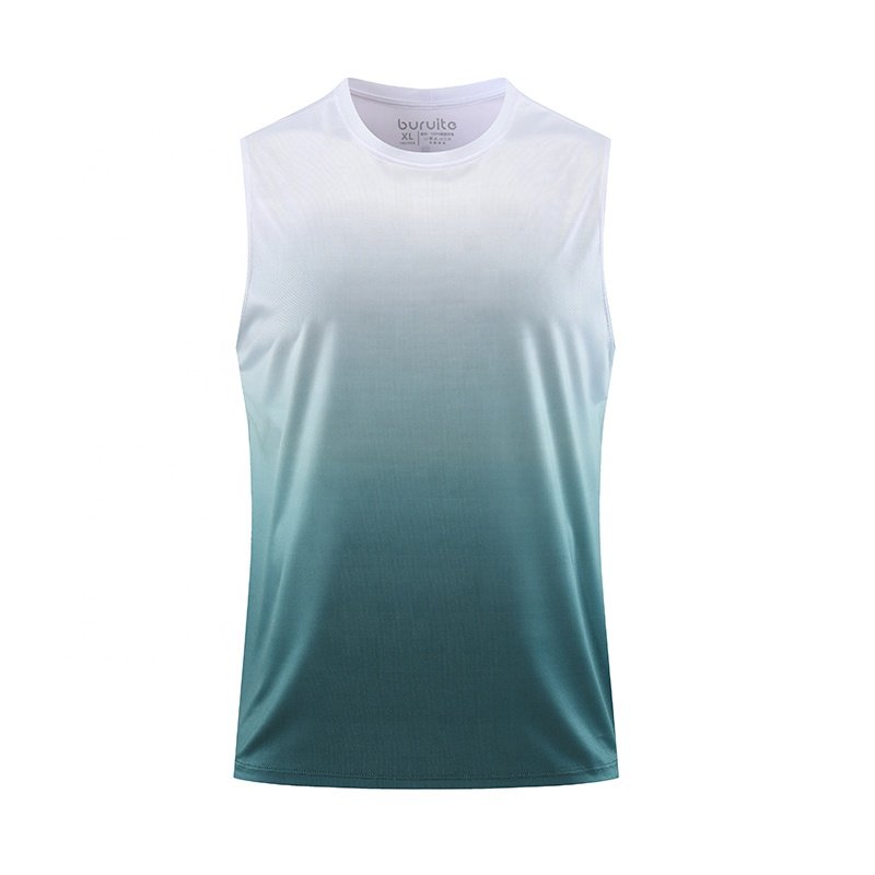Summer USA Size S -3XL Sleeveless Sportswear Tie Dye Shirt Running Vest Men's Tank Tops