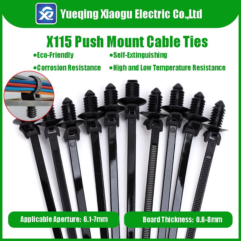 Push Mount Nylon Cable Zip Tie with Innovative Fir Tree Head for Effortless Installations