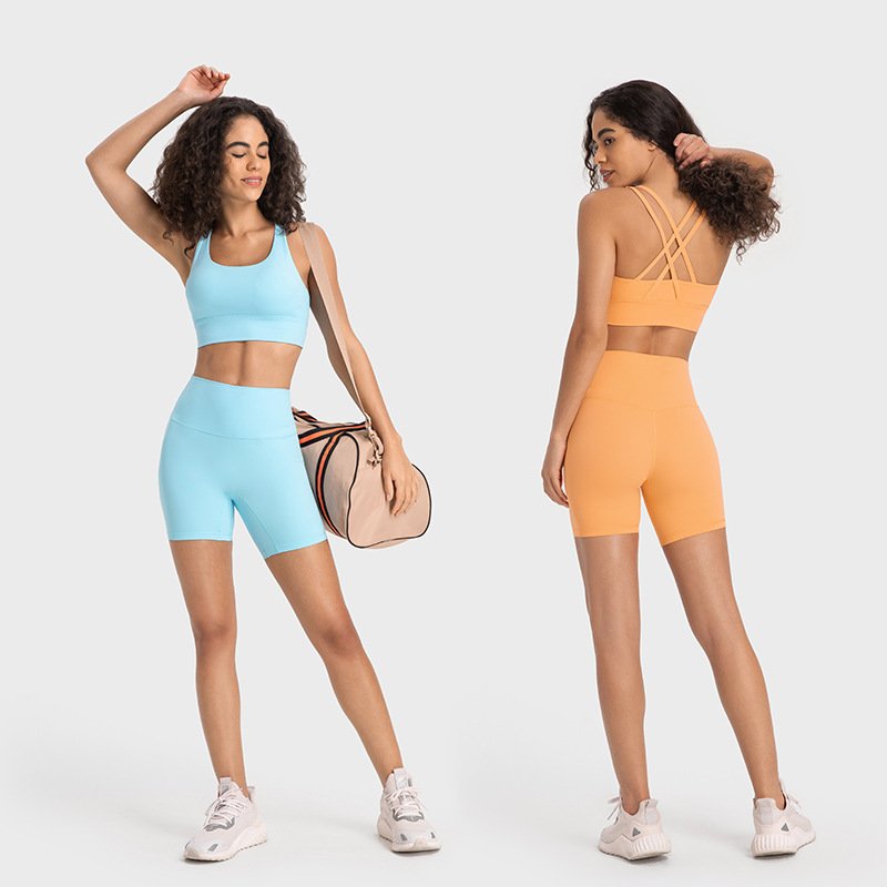 Xsunwing custom Logo Racer back cross shoulder Gym Fitness Yoga Women Tank Top Fitness Workout Vest activewear sports bra WDQ002